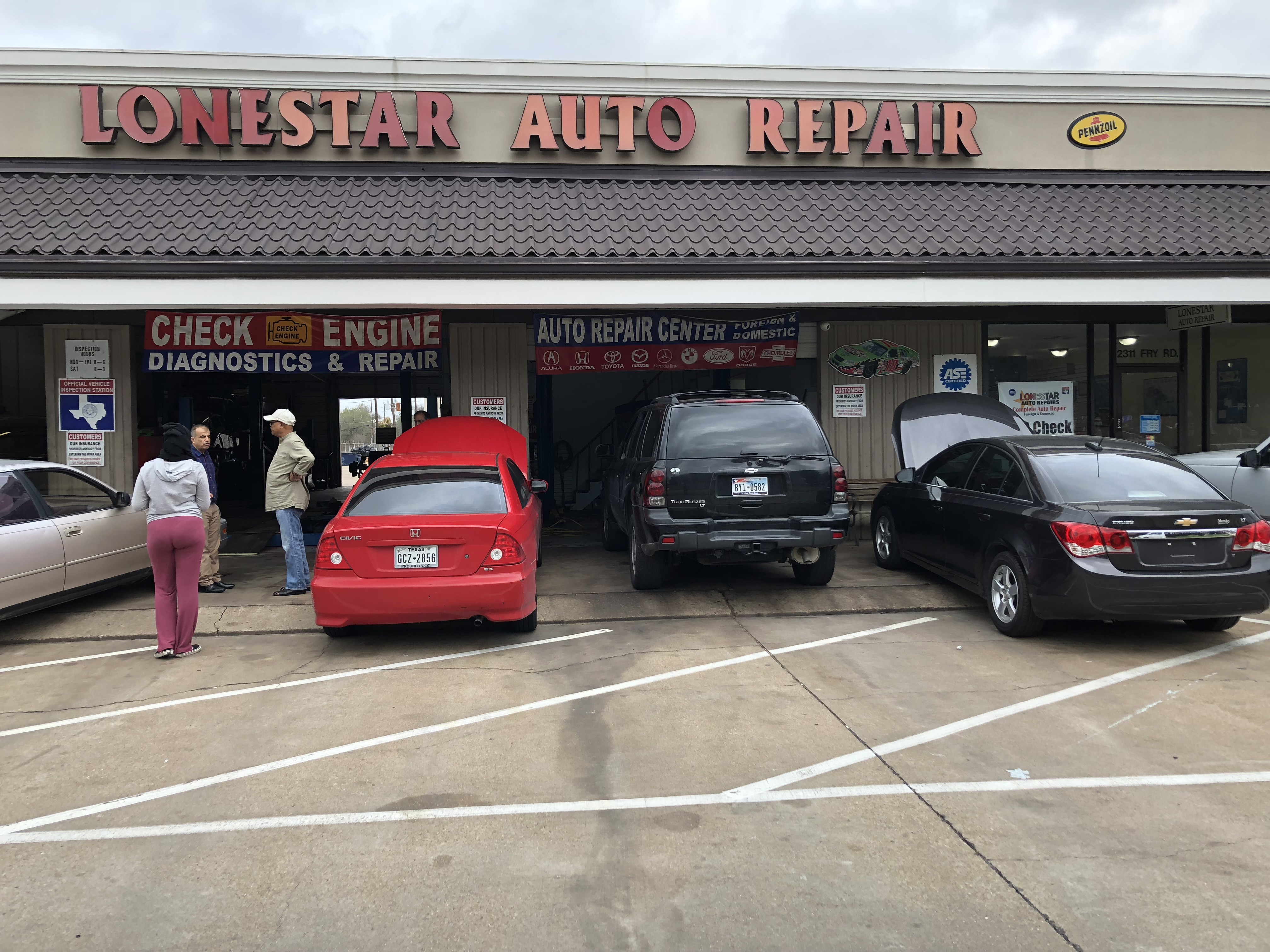 Lonestar Auto Repair storefront in Katy, Texas